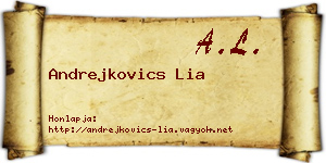 Andrejkovics Lia névjegykártya